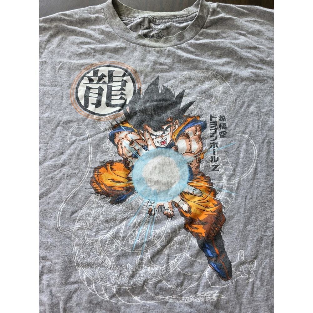 Dragon Ball Z Goku Kamehameha Graphic Tee Gray Adult 2XL Ripple Junction Fun - Picture 8 of 16